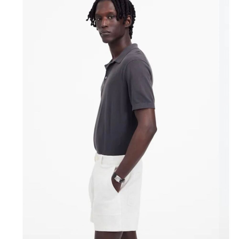 Madewell Fatigue Shorts in Garment-Dyed Cotton Twill in Vintage Ivory Size 36